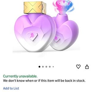 Heart-Shaped Purple and White Perfume Bottle